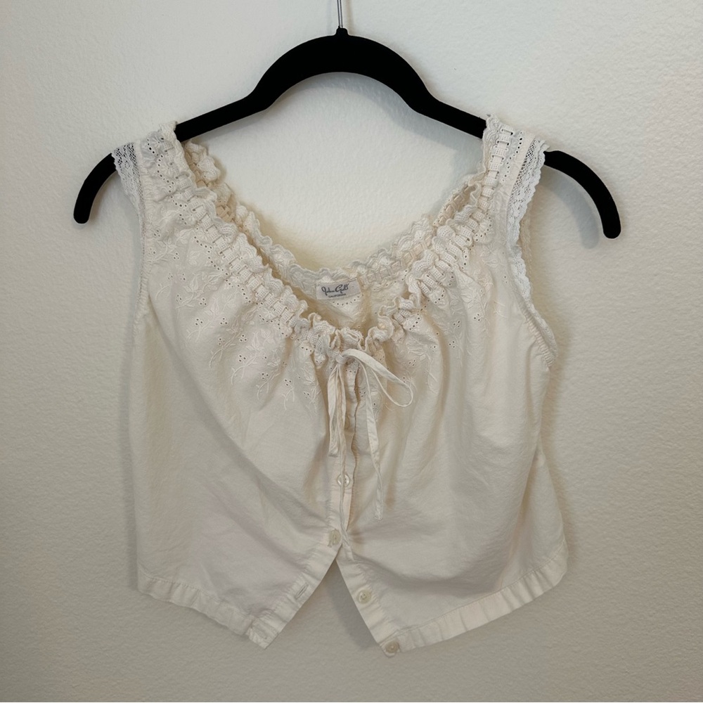 Brandy Melville Eyelet Top